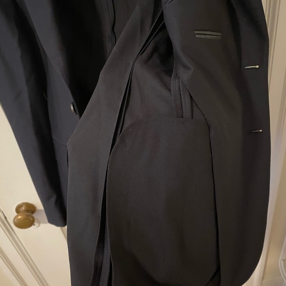 Mens SANDRO Classic Navy Wool Suit Jacket sz EU48 - Picture 8 of 16